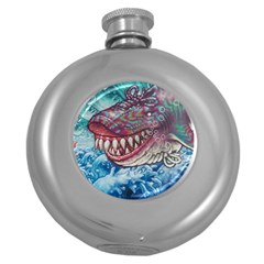 Wth Shark Round Hip Flask (5 Oz) by SomethingForEveryone