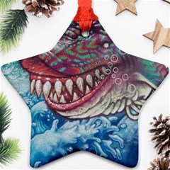 Wth Shark Star Ornament (two Sides)