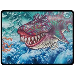 Wth Shark Fleece Blanket (large) 