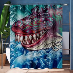 Wth Shark Shower Curtain 60  X 72  (medium) 