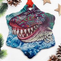 Wth Shark Snowflake Ornament (two Sides)