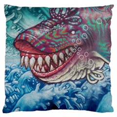 Wth Shark Large Cushion Case (one Side)