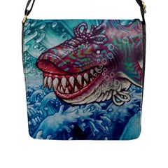 Wth Shark Flap Closure Messenger Bag (l)