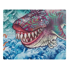 Wth Shark Double Sided Flano Blanket (large) 