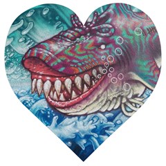 Wth Shark Wooden Puzzle Heart