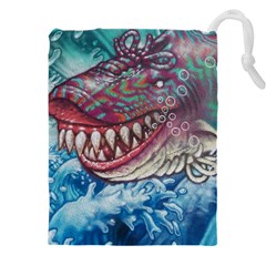 Wth Shark Drawstring Pouch (4xl) by SomethingForEveryone