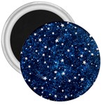 Dark Blue Stars 3  Magnets Front