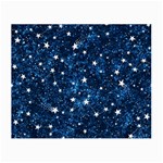 Dark Blue Stars Small Glasses Cloth (2 Sides) Front