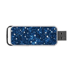 Dark Blue Stars Portable Usb Flash (two Sides) by AnkouArts