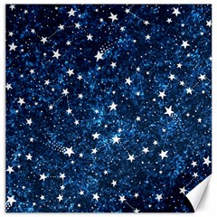 Dark Blue Stars Canvas 16  X 16  by AnkouArts