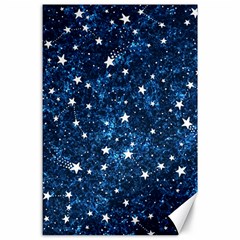 Dark Blue Stars Canvas 24  X 36 