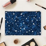 Dark Blue Stars Cosmetic Bag (Large) Back