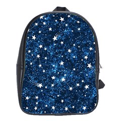 Dark Blue Stars School Bag (large)