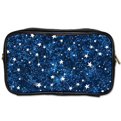 Dark Blue Stars Toiletries Bag (two Sides)