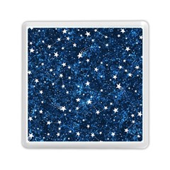 Dark Blue Stars Memory Card Reader (square)