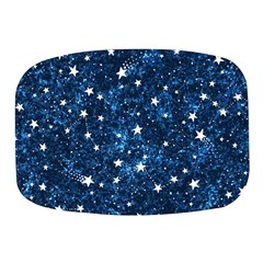 Dark Blue Stars Mini Square Pill Box