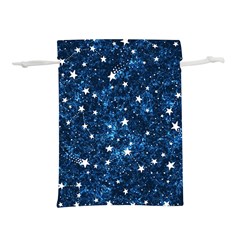 Dark Blue Stars Lightweight Drawstring Pouch (s)