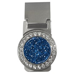 Dark Blue Stars Money Clips (cz)  by AnkouArts