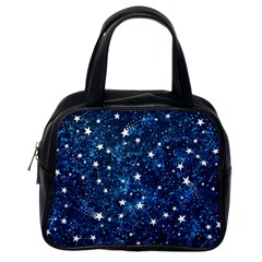 Dark Blue Stars Classic Handbag (one Side) by AnkouArts