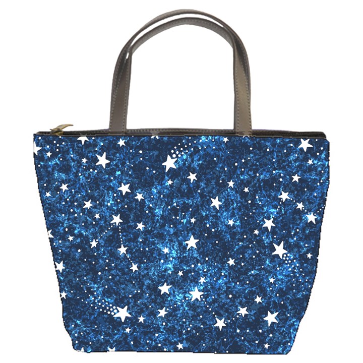 Dark Blue Stars Bucket Bag