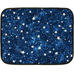 Dark Blue Stars Double Sided Fleece Blanket (mini) 