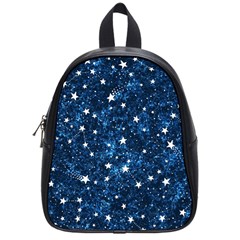 Dark Blue Stars School Bag (small) by AnkouArts