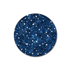 Dark Blue Stars Magnet 3  (round)