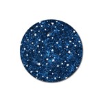 Dark Blue Stars Magnet 3  (Round) Front