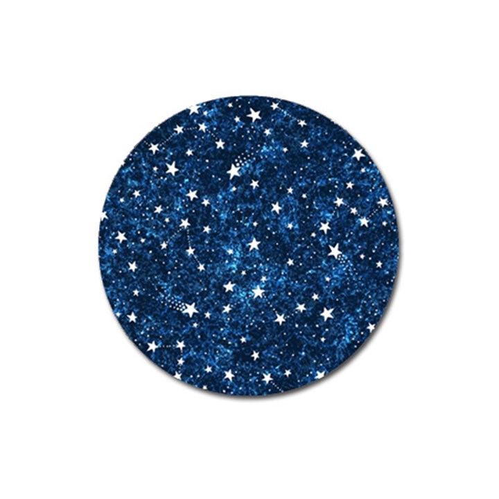 Dark Blue Stars Magnet 3  (Round)