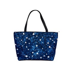 Dark Blue Stars Classic Shoulder Handbag by AnkouArts