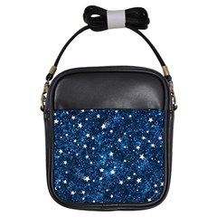 Dark Blue Stars Girls Sling Bag