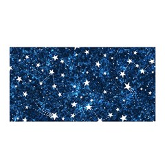 Dark Blue Stars Satin Wrap by AnkouArts