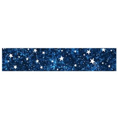 Dark Blue Stars Small Flano Scarf by AnkouArts