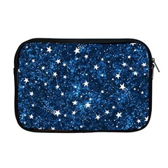 Dark Blue Stars Apple Macbook Pro 17  Zipper Case by AnkouArts