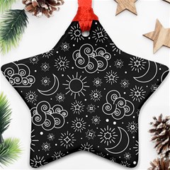 Dark Moon And Stars Ornament (star)