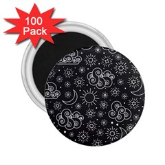 Dark Moon And Stars 2 25  Magnets (100 Pack)  by AnkouArts