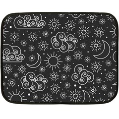 Dark Moon And Stars Fleece Blanket (mini)