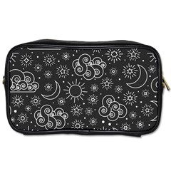 Dark Moon And Stars Toiletries Bag (two Sides) by AnkouArts