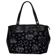 Dark Moon And Stars Oversize Office Handbag by AnkouArts