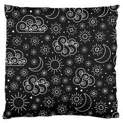 Dark Moon And Stars Standard Flano Cushion Case (one Side) by AnkouArts