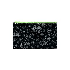 Dark Moon And Stars Cosmetic Bag (xs) by AnkouArts