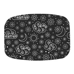 Dark Moon And Stars Mini Square Pill Box