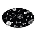 Dark Stars and Planets Oval Magnet Front