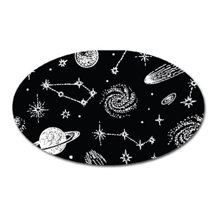 Dark Stars and Planets Oval Magnet