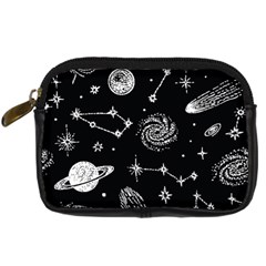 Dark Stars And Planets Digital Camera Leather Case by AnkouArts