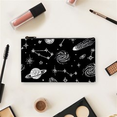 Dark Stars And Planets Cosmetic Bag (small) by AnkouArts