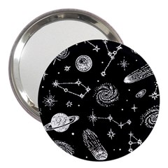 Dark Stars And Planets 3  Handbag Mirrors by AnkouArts