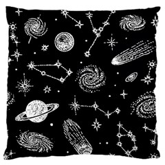 Dark Stars And Planets Standard Flano Cushion Case (one Side) by AnkouArts