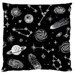 Dark Stars and Planets Large Flano Cushion Case (One Side) Front