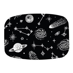 Dark Stars And Planets Mini Square Pill Box by AnkouArts